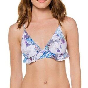 Becca NWT Vintage Floral Banded Triangle Bikini Top L/D
